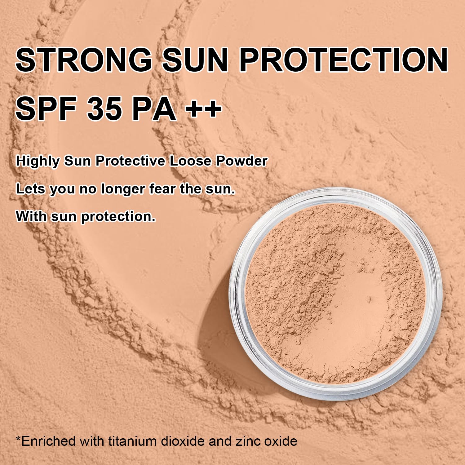 Mineral Powder Foundation, SPF 35, Sunscreen Lightweight Loose Powder, Skin-Improving, Buildable Coverage, Natural Glow Base Makeup (#06 Medium Beige Foundation Makeup) - Image 3