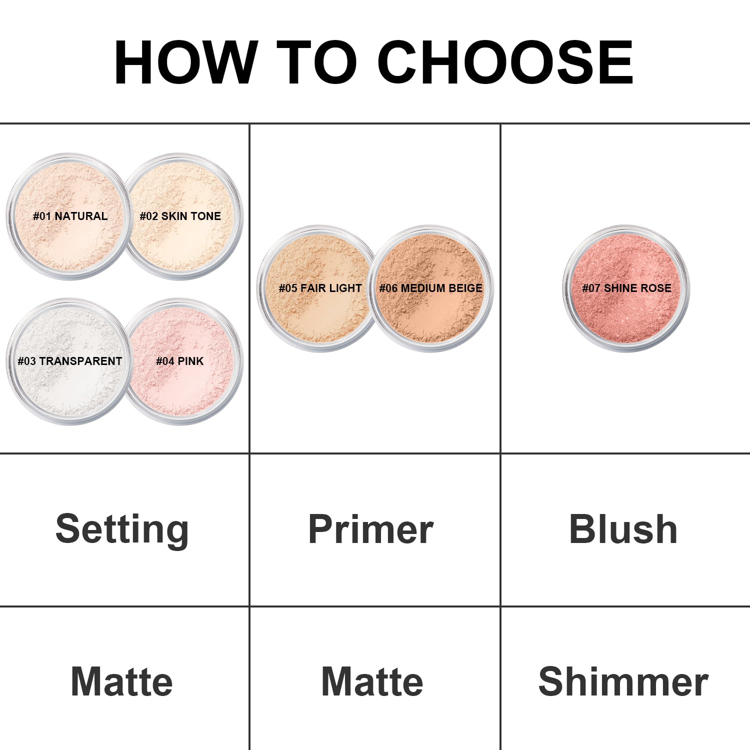 Mineral Powder Foundation, SPF 35, Sunscreen Lightweight Loose Powder, Skin-Improving, Buildable Coverage, Natural Glow Base Makeup (#06 Medium Beige Foundation Makeup) - Image 6