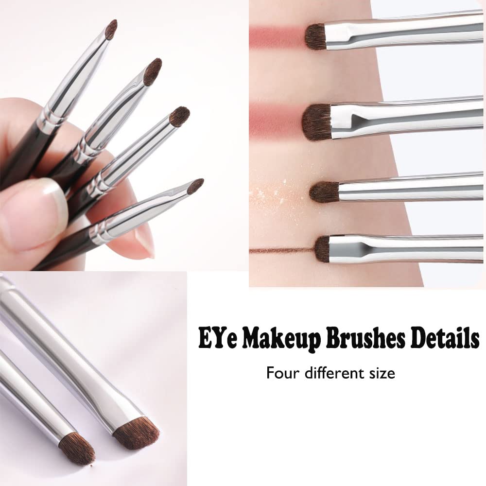 Mini Smudge Brush for Eyeliner,Eyeshadow Brushes,Eyeliner Brush for Powder Gel Cream Liquid Concealer, Eye liner Blending, Highlighting brush,Concealer Brush,Eye Makeup Brush Set - Image 3
