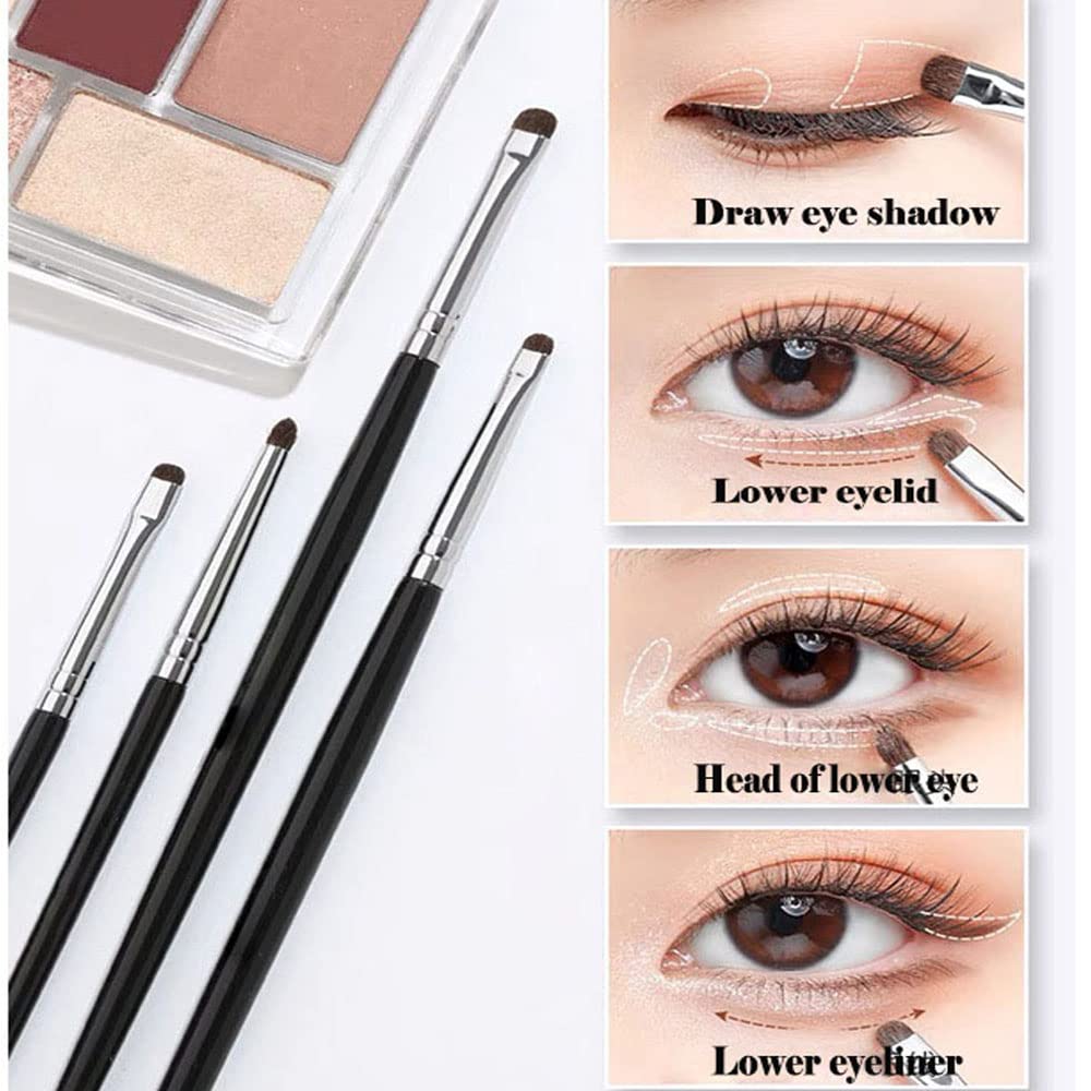 Mini Smudge Brush for Eyeliner,Eyeshadow Brushes,Eyeliner Brush for Powder Gel Cream Liquid Concealer, Eye liner Blending, Highlighting brush,Concealer Brush,Eye Makeup Brush Set - Image 2