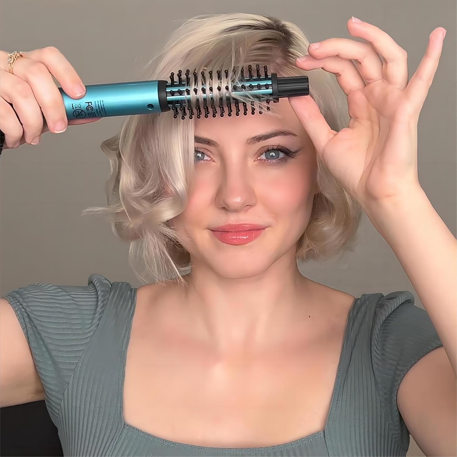 Mini Thermal Brush 3 Temperature Adjustable, 3/4 Inch Travel Curling Iron for Short Hair, Heated Round Brush for Touch-ups and Small Curls, Lightweight Curling Wand for Thin Hair, Dual Voltage - Image 7