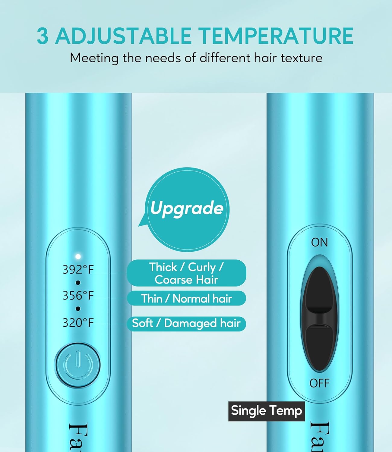Mini Thermal Brush 3 Temperature Adjustable, 3/4 Inch Travel Curling Iron for Short Hair, Heated Round Brush for Touch-ups and Small Curls, Lightweight Curling Wand for Thin Hair, Dual Voltage - Image 3