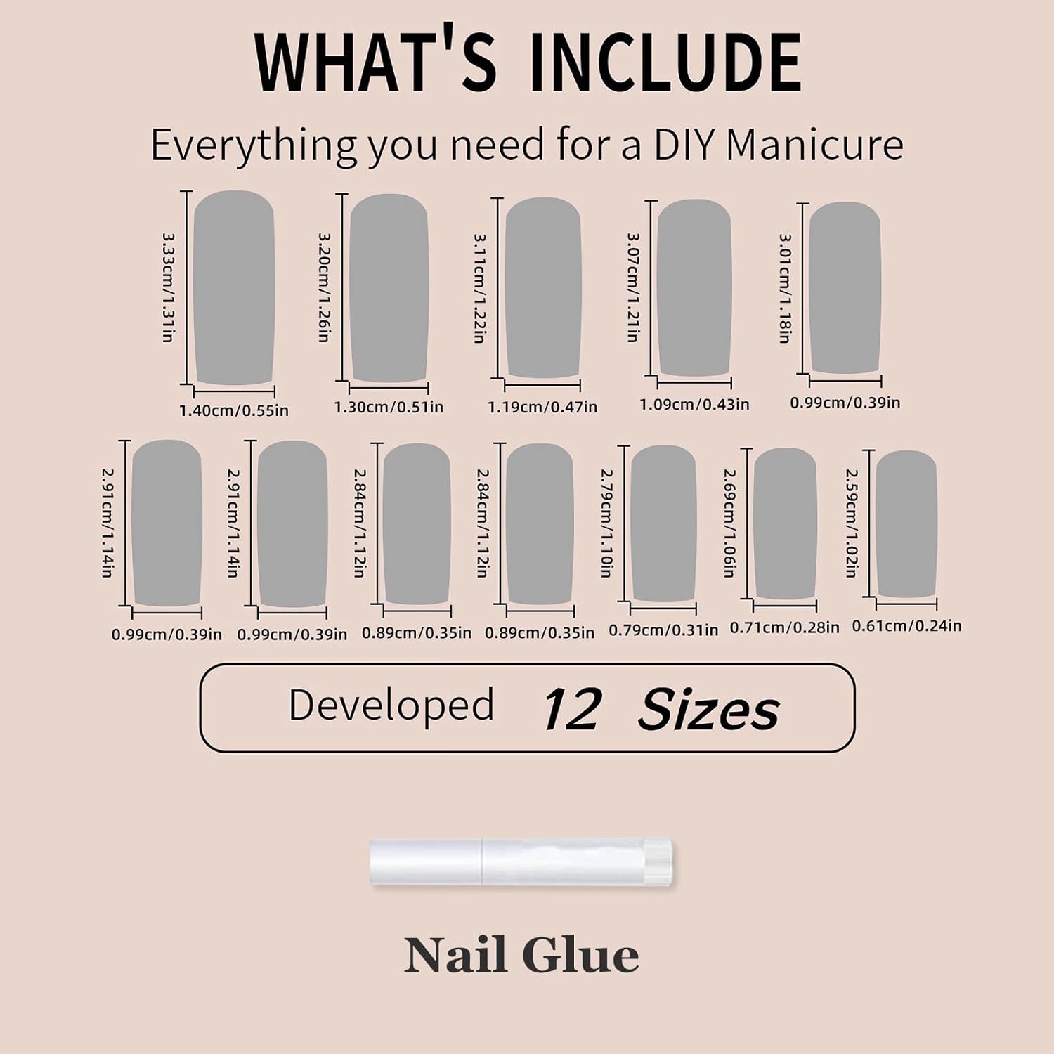 MISUD Press on Nails Long Square Fake Nails Glossy Glue on Nails White French Tip Acrylic Nails Squoval Artificial Nails Rhinestone Stick on False Nails with Bling Glitter Design 24 pcs - Image 5