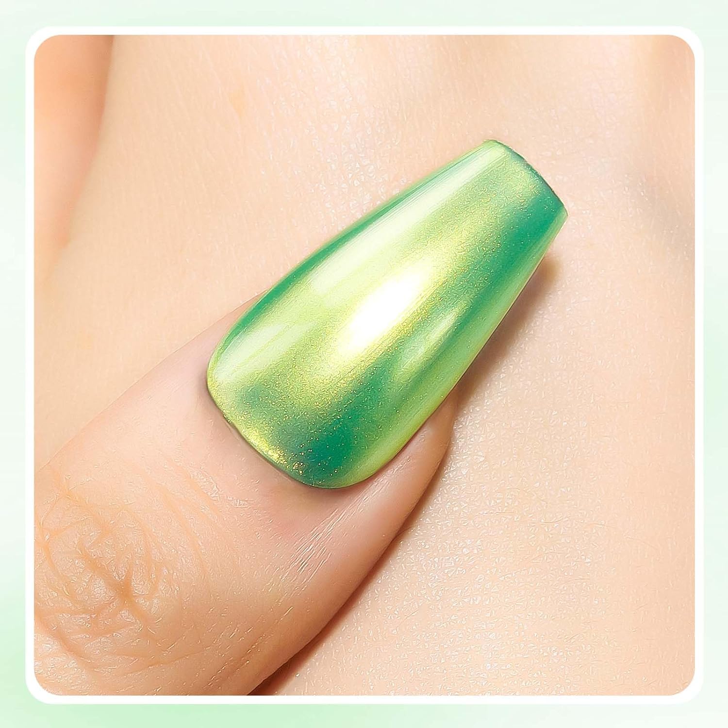 MIZHSE Quick Dry Nail Polish, Aurora Green Nail Polish Air Dry Fast, 15ml/0.5 fl oz Regular Shiny Glossy Oil-based Shimmery Nail Lacquer Non-Gel Nail Art Salon Manicure Home DIY - Image 5