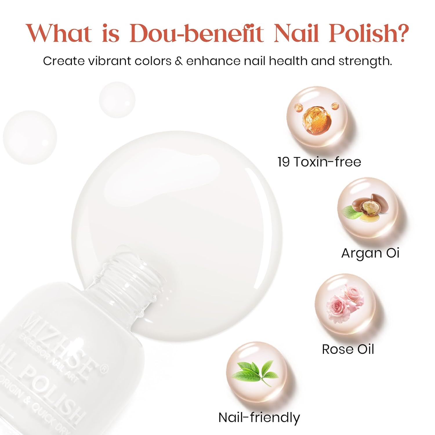 MIZHSE White Nail Polish Matte, 15ML Large Capacity Quick Dry Nail Lacquer for Nail Art Varnish, Mist Effect Matte Finish Velvet Nail Polish for Women Girl Nail Art DIY Home. 0.53 fl oz - Image 4