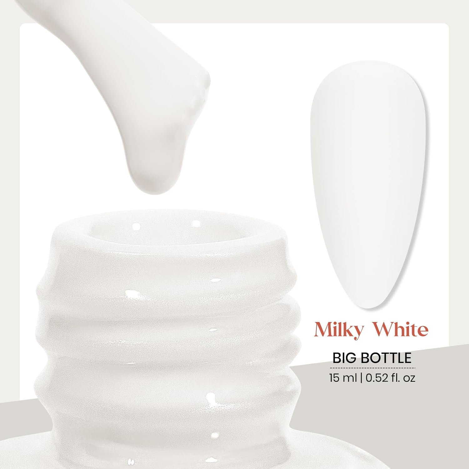 MIZHSE White Nail Polish Matte, 15ML Large Capacity Quick Dry Nail Lacquer for Nail Art Varnish, Mist Effect Matte Finish Velvet Nail Polish for Women Girl Nail Art DIY Home. 0.53 fl oz - Image 3