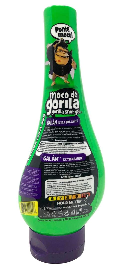 Moco de Gorila Galan Hair Gel | Extra Brillante Hair Styling Gel for Extreme Long-lasting Hold, Gorilla Snot Gel is the Ultimate Hair Gel to bring Shine to any Hairstyle; 11.9 oz Squizz Bottle - Image 3