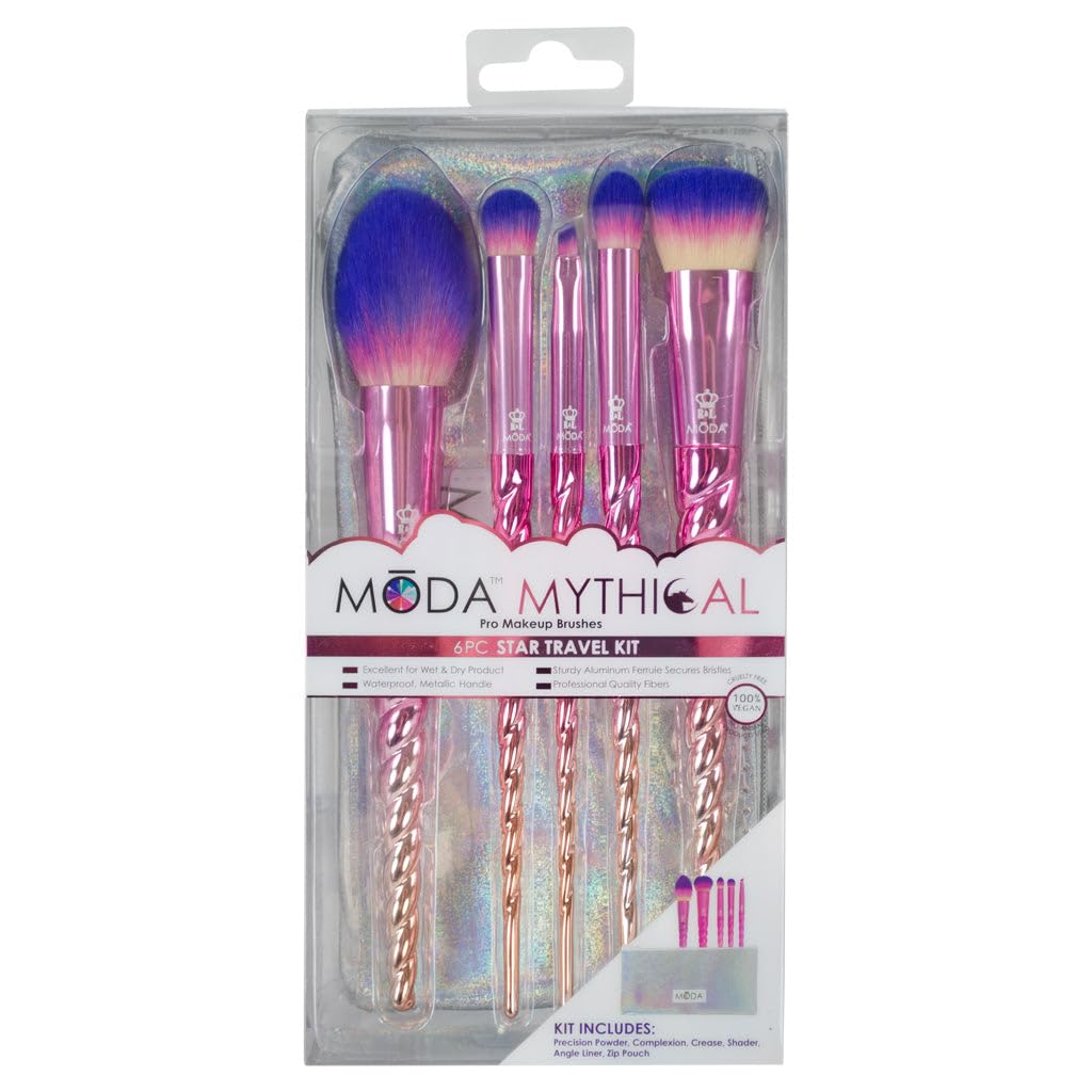 Moda Brush Mythical Star Travel 6pc Makeup Brush Kit - Image 7