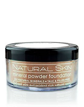 MODE Natural Skin Mineral Powder Foundation Medium Dark Warm - Shade 218 - Breathable Full Coverage Loose Makeup, Smooth Flawless Matte Finish, Nourishing Cocoa Skincare, Vegan