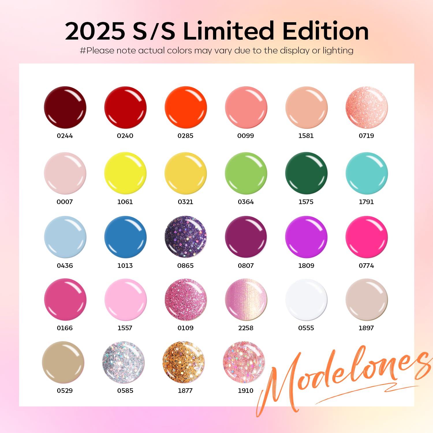 modelones 32 PCS Gel Nail Polish Set, 28 Colors Spring Colorful Gel Polish with No Wipe Base Coat, Glitter & Glossy & Matte Top Coat Soak Off LED Nail Art Kit Salon at Home - Image 2