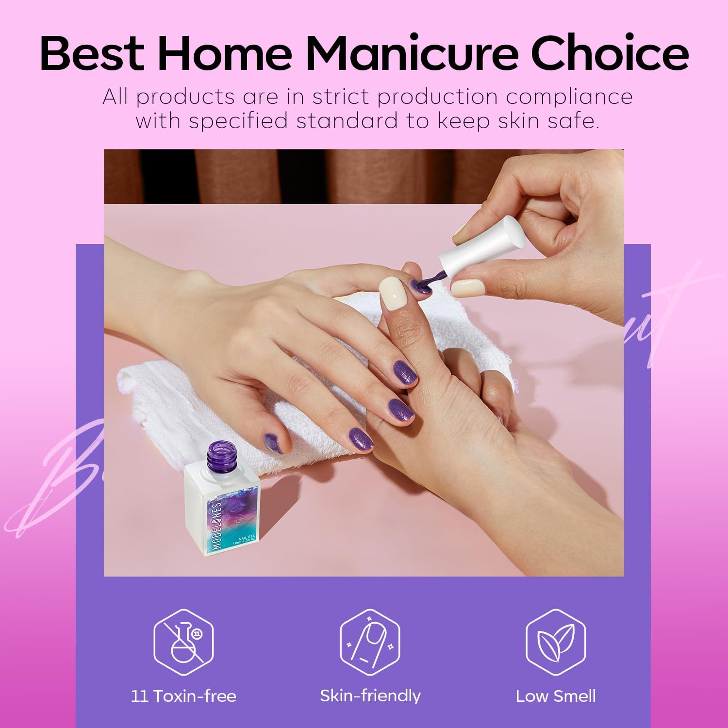 modelones Color Changing Gel Nail Polish, 6 Colors Orange Blue Purple Pink Neon Mood Temperature Change Gel Polish Set Soak Off DIY Home Nail Art Gift - Image 8
