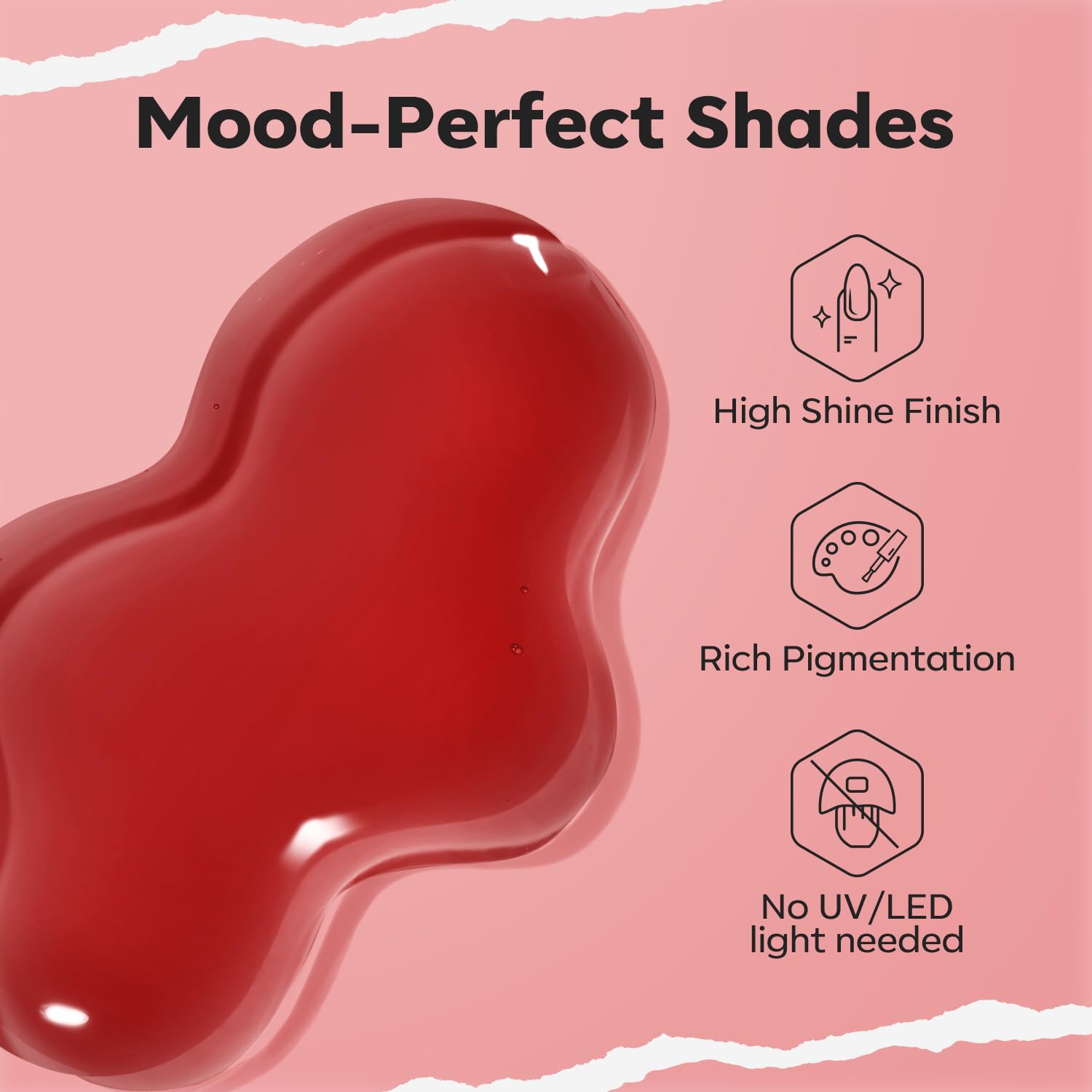 modelones Jelly Red Nail Polish, Sheer Dark Red Clear Translucent Semi-Transparent 15 ml Quick Dry Nail Lacquer Strengthener Long Last Finger Toe Nail Art DIY Manicure Gift for Women Girls 0.5 Fl Oz - Image 5