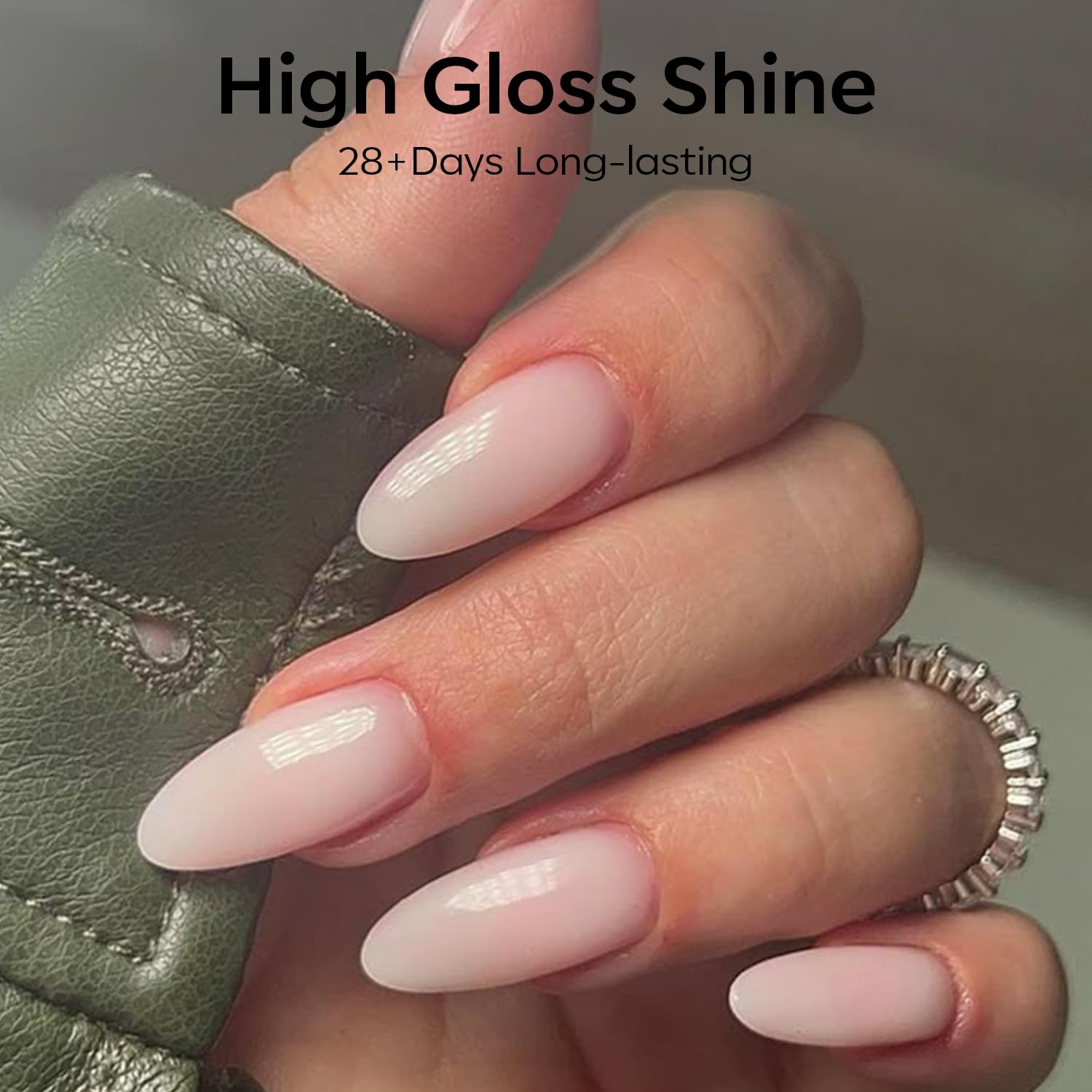 modelones Milky White Gel Nail Polish 15 ML Funny Bunny Nail Polish Natural Color Translucent Jelly Soak Off LED Clear Coat Gel Nails Summer Soap Nails Art French Manicure LGBT Gift for Women Girls - Image 3
