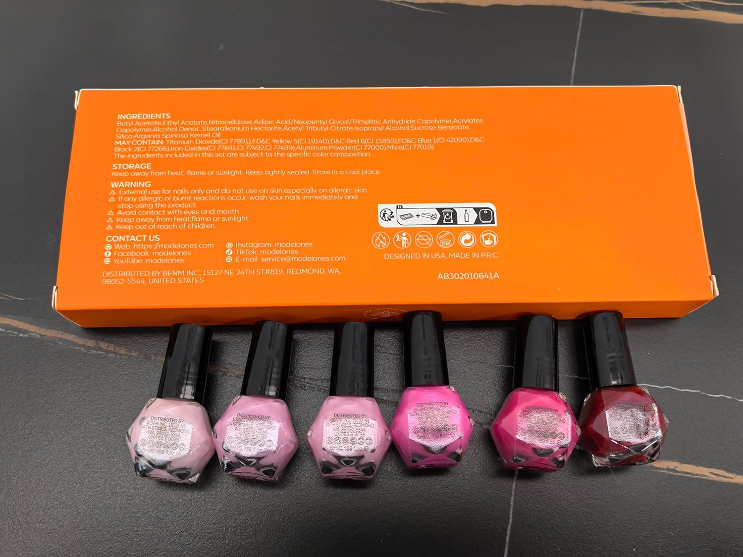 modelones Pink Nail Polish 6 Colors Hot Pink Tones Neon Shades Magenta Light Soft to Dark 2025 Spring Summer Nail Art Design for Women Girl Nail Lovers Valentine's Day Gift Salon DIY Manicure Kit - Image 9