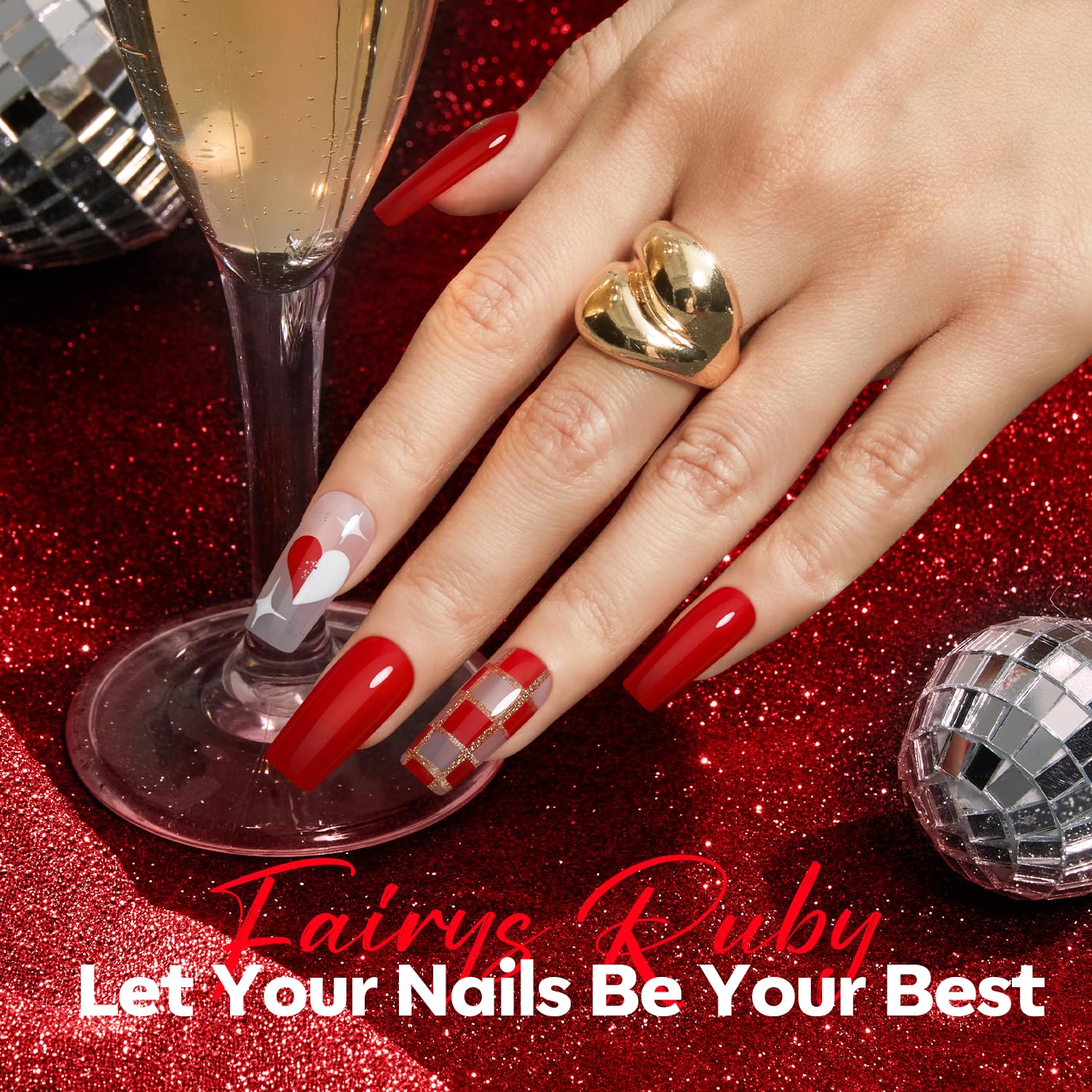 modelones Red Nail Polish, 15 ml Classic Vibrant Red Quick Dry Nail Lacquer Strengthener Long Last Shine Fingernail Toe Nail Art DIY Home Travel Manicure Gift for Women Girls 0.5 Fl Oz - Image 3