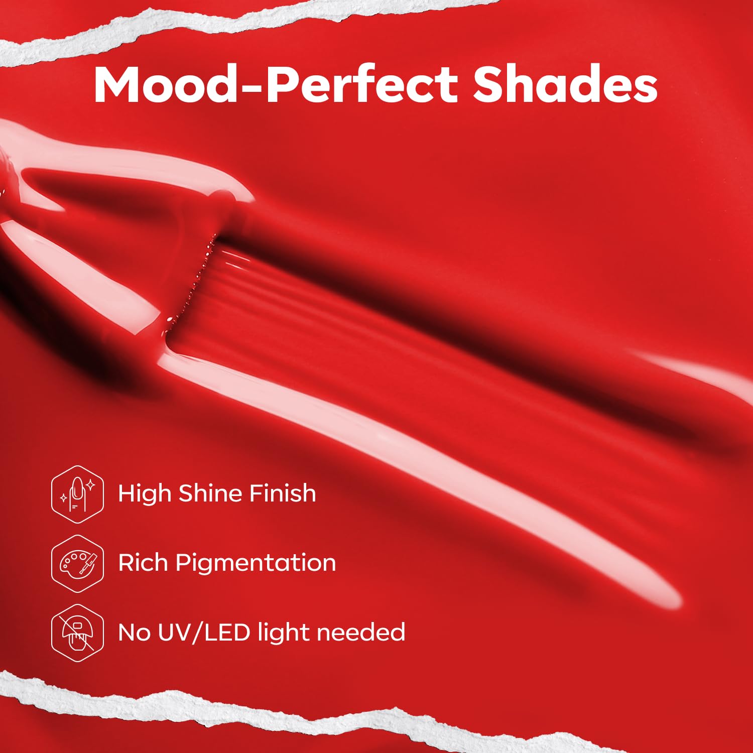 modelones Red Nail Polish, 15 ml Classic Vibrant Red Quick Dry Nail Lacquer Strengthener Long Last Shine Fingernail Toe Nail Art DIY Home Travel Manicure Gift for Women Girls 0.5 Fl Oz - Image 4