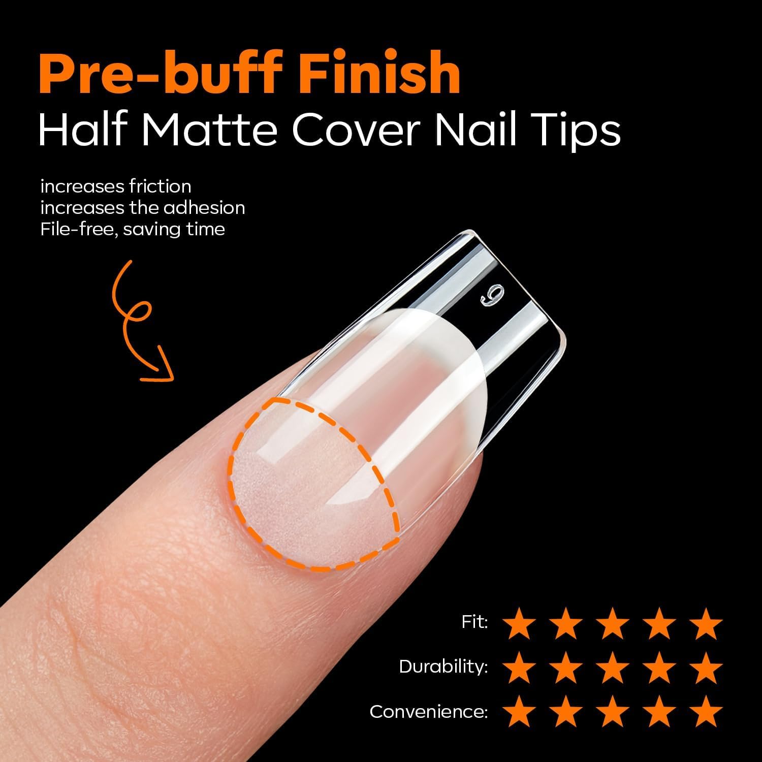 modelones Short Square Nail Tips, Pre-shaped Soft Gel Tips Fake Nails False Acrylic Clear Full Cover Press on Extension Gel Kit Manicure DIY at Home 216PCS 12Sizes - Image 5