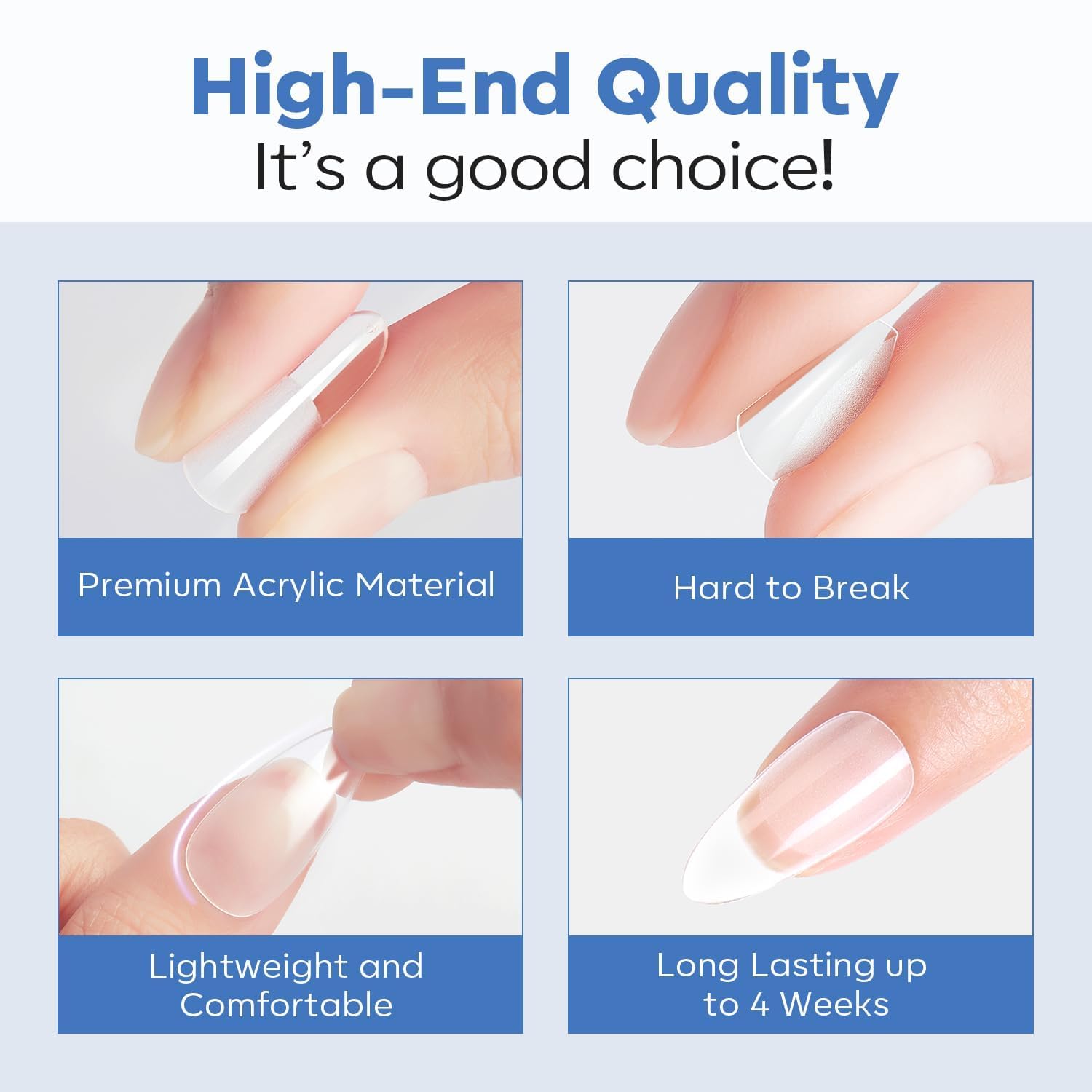 modelones Short Square Nail Tips, Pre-shaped Soft Gel Tips Fake Nails False Acrylic Clear Full Cover Press on Extension Gel Kit Manicure DIY at Home 216PCS 12Sizes - Image 7