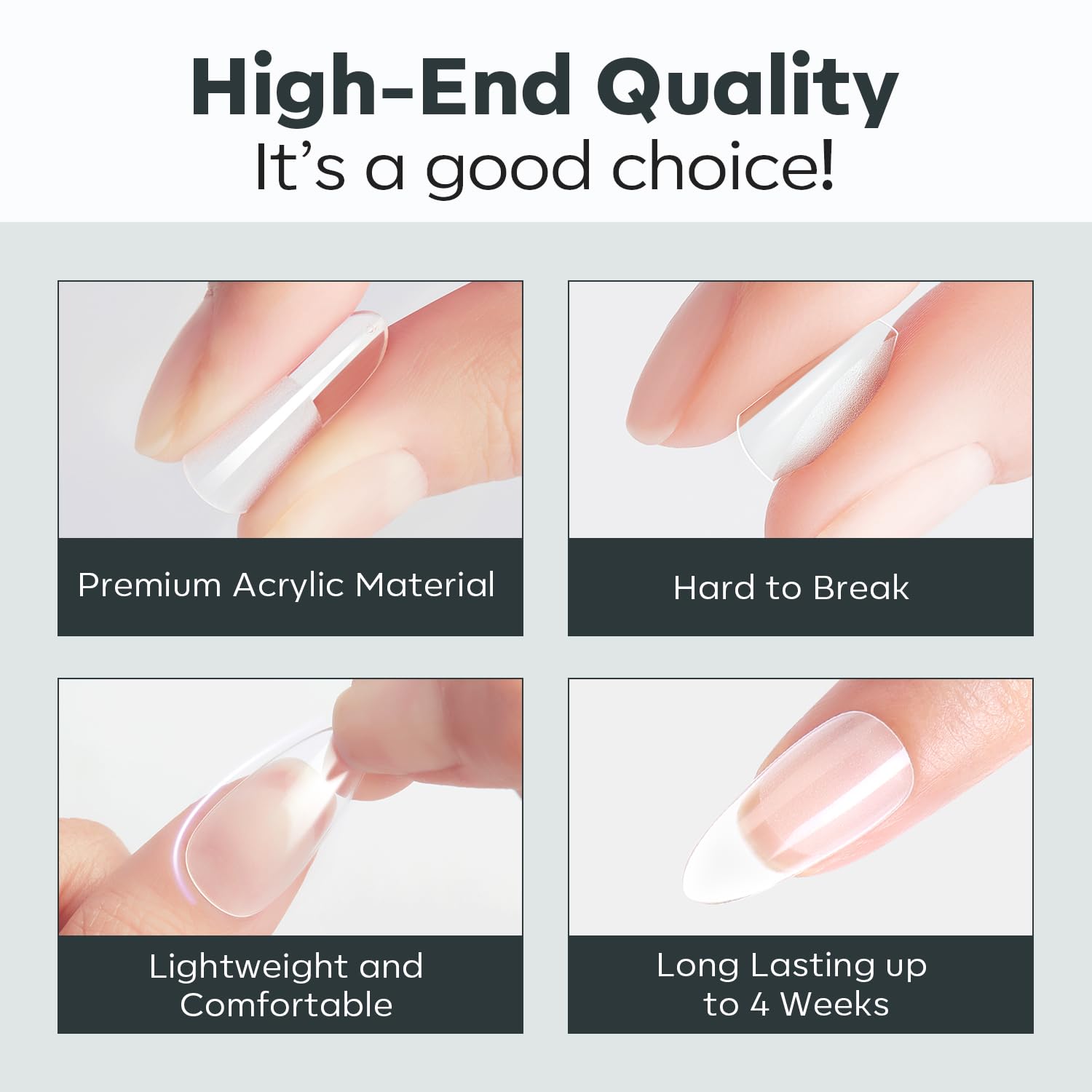 modelones XXL Long Square Nail Tips, Pre-shaped Soft Gel Tips Fake Nails False Acrylic Clear Full Cover Press on Extension Kit Gel Manicure DIY at Home 216PCS 12Sizes - Image 8