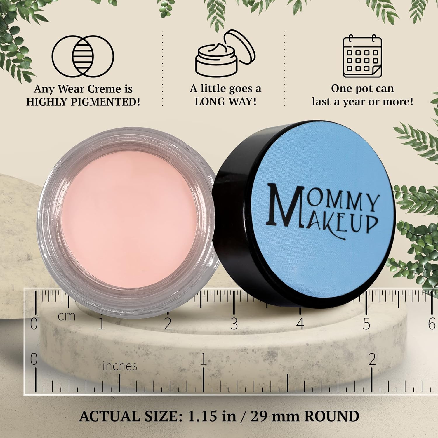 Mommy Makeup Any Wear Creme Eyeshadow - Waterproof, Smudge-proof, Highly Pigmented - Cream Eye Shadow for Eyes, Cheeks & Lips - Oil-free, Paraben-Free, Cruelty Free (Cashmere) - Image 7