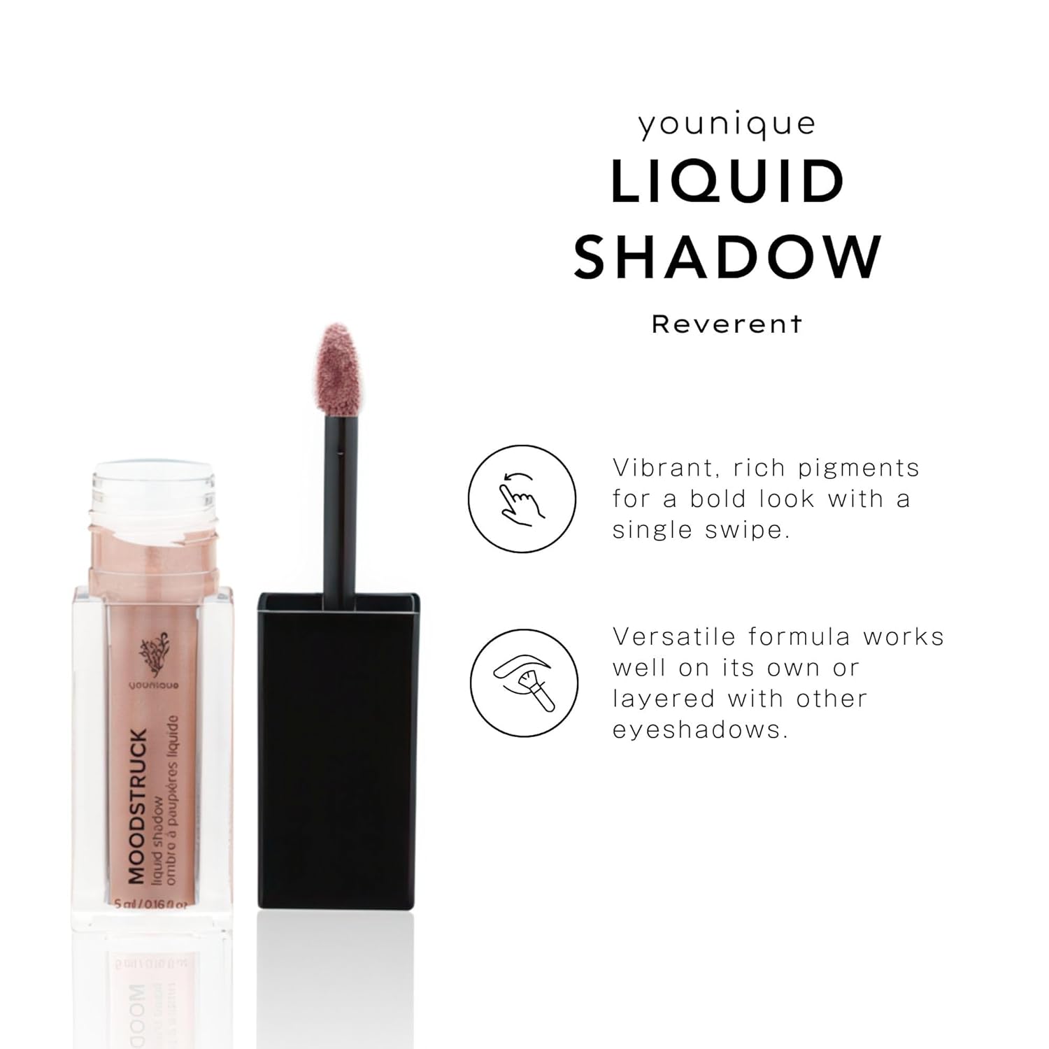 MOODSTRUCK Liquid Eyeshadow in REVERENT | CHAMPAGNE SATIN | Eye Make up | Quick Dry Cream-to-Powder Eye Shadow | High Pigment & Smudge Resistant Finish - Image 4