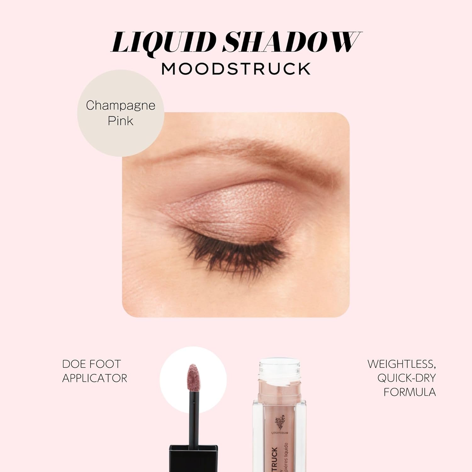 MOODSTRUCK Liquid Eyeshadow in REVERENT | CHAMPAGNE SATIN | Eye Make up | Quick Dry Cream-to-Powder Eye Shadow | High Pigment & Smudge Resistant Finish - Image 3