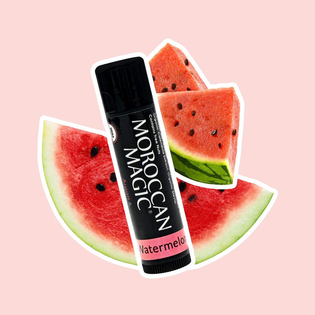 Moroccan Magic Organic Watermelon Lip Balm 3 Pack | Ultra-Hydrating Argan & Essential Oil Lip Moisturizer + Vitamin E | Natural Chapstick for Dry Lips | Smooth, Non-Toxic | Organic Lip Balm - Image 8