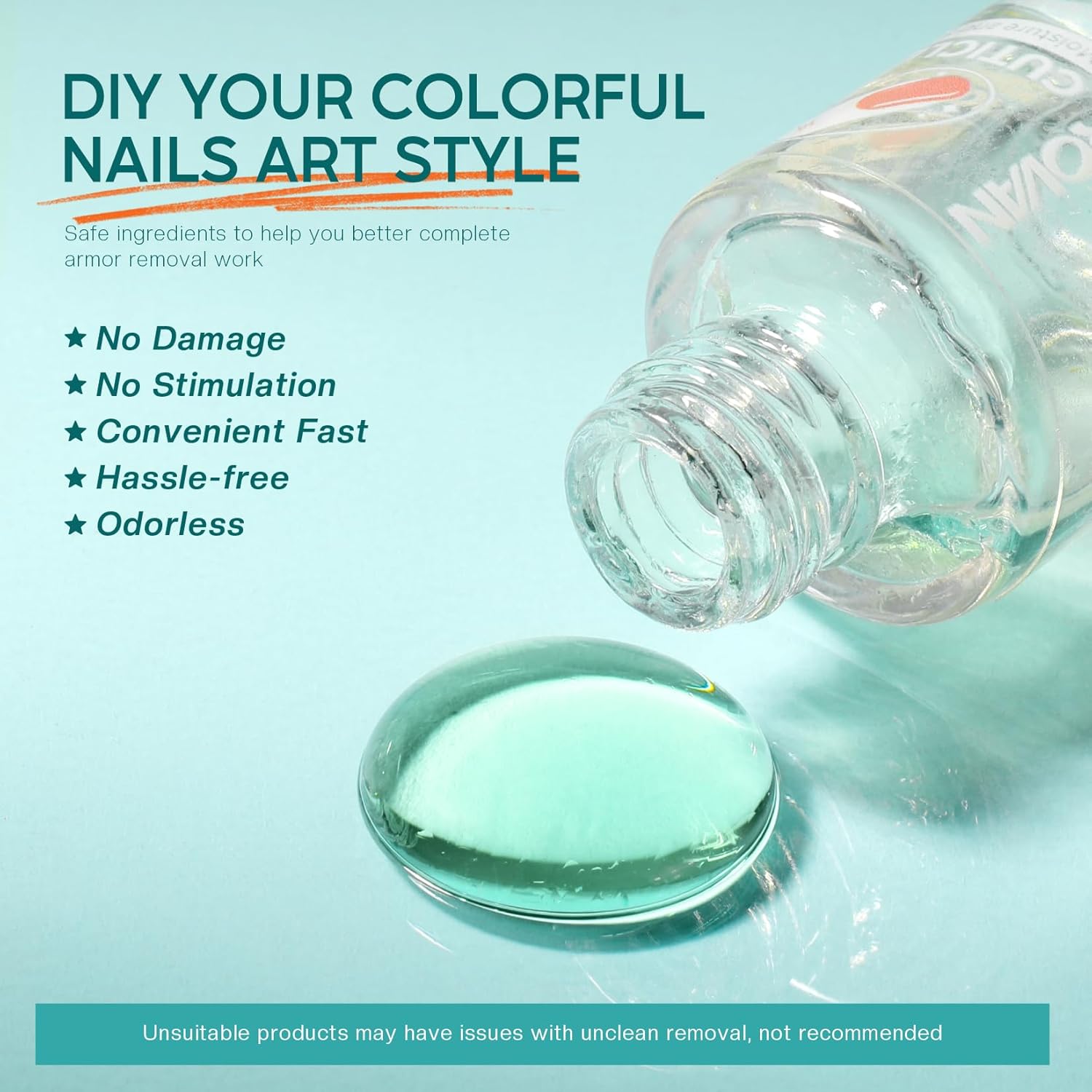 Morovan Gel Polish Remover Kit: Gel Polish Remover Set with Latex Tape Peel Off Liquid with Peeler Cuticle Oil Nail File Cuticle Pusher Cleaner Easy & Effective Removal in 3-5 Minutes. - Image 5