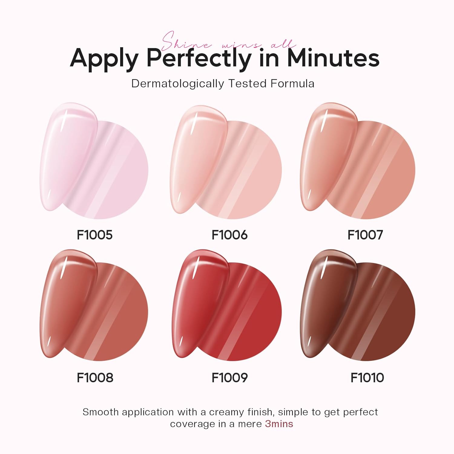 Morovan Sheer Jelly Glass Pink Nude Mini Nail Polish Kit for DIY Manicure - Image 7