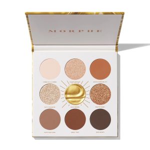 Morphe Rich & Foiled Artistry Palette - Foil-Effect Eyeshadow Palette with Matte, Shimmer & Foil Finishes - Brown & Gold Eyeshadow with Luminous Payoff - Gold Seeker (0.35 oz)