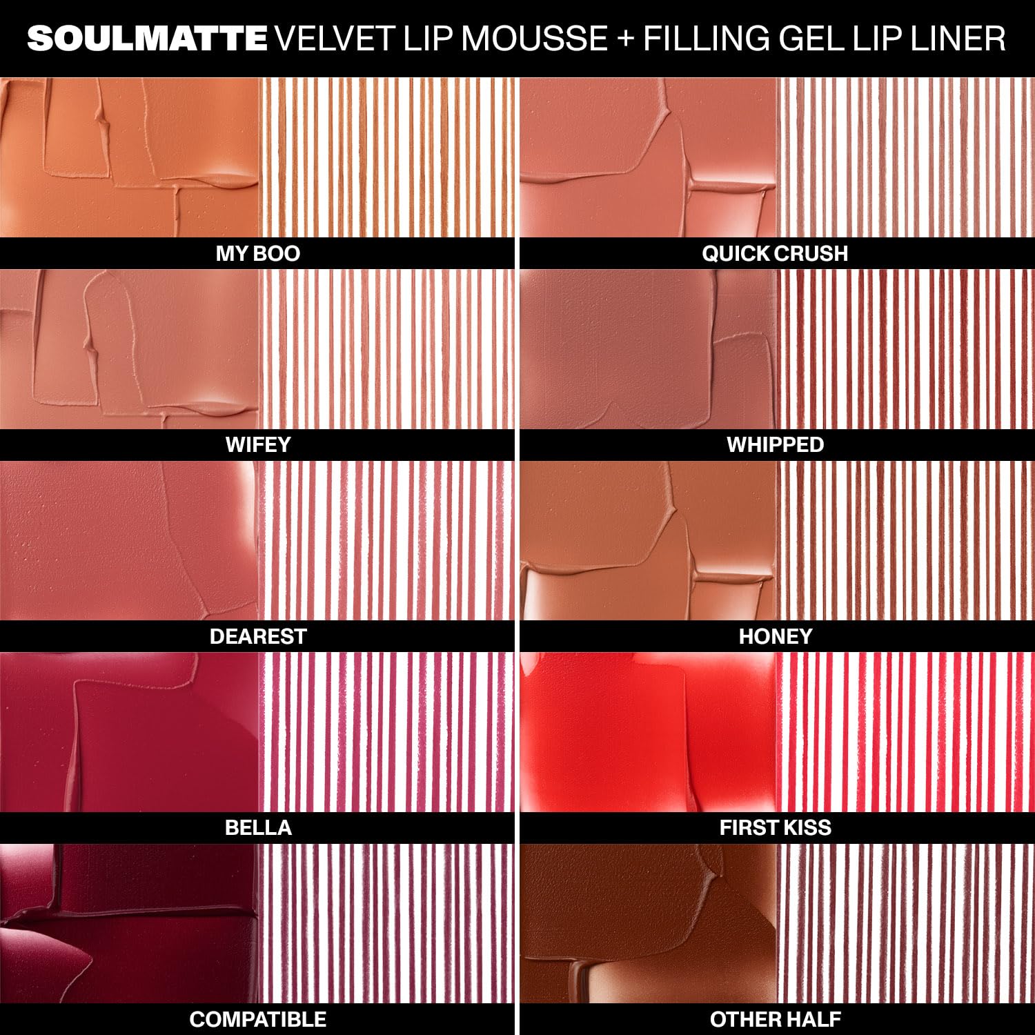 Morphe Soulmatte Velvet Lip Mousse Matte Lipstick - Air-Whipped, Soft Matte Lip Makeup with Vitamin E to Hydrate, Soften and Smooth Lips - Honey (0.128 Oz) - Image 5