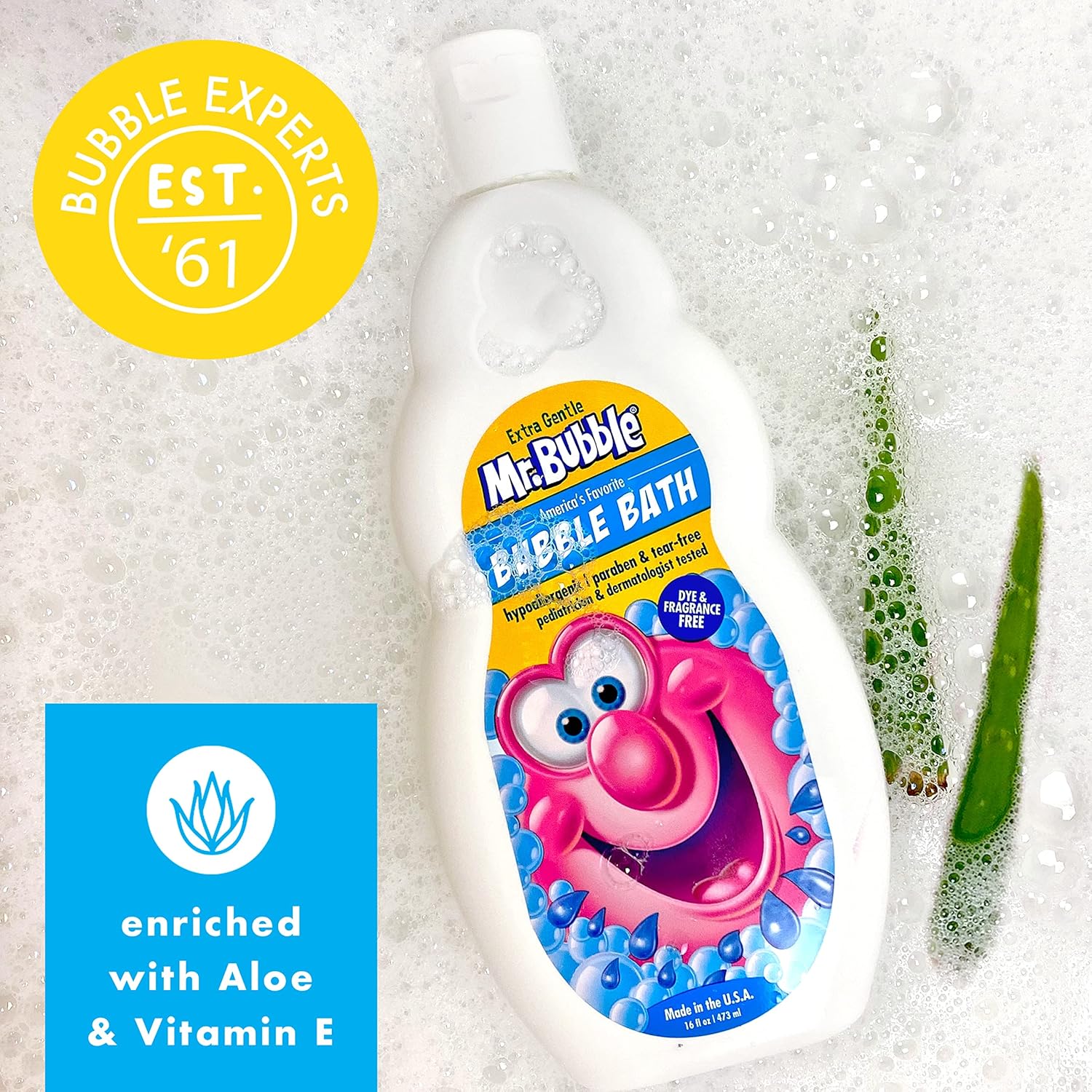 Mr. Bubble Extra Gentle Bubble Bath - Hypoallergenic, Tear Free Bubble Bath Solution Perfect for Sensitive Skin (Pack of 2 Bottles, 16 fl oz Each) - Image 5