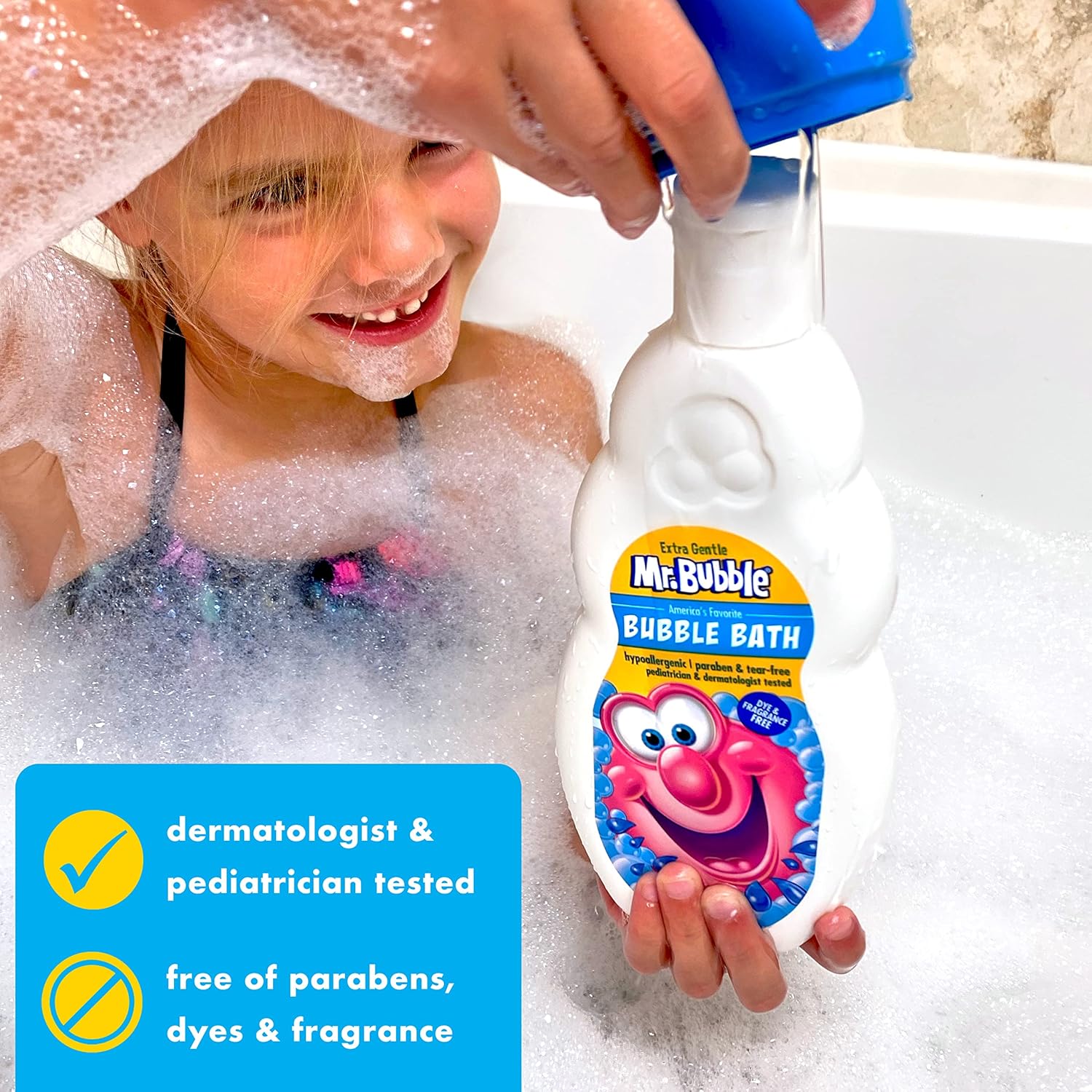 Mr. Bubble Extra Gentle Bubble Bath - Hypoallergenic, Tear Free Bubble Bath Solution Perfect for Sensitive Skin (Pack of 2 Bottles, 16 fl oz Each) - Image 9