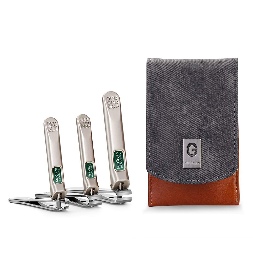 MR.GREEN 3 pcs Nail Clippers Set Stainless Steel Nail Clippers & Slant EDG Toenail Clipper Cutter for Men and Women - Image 2