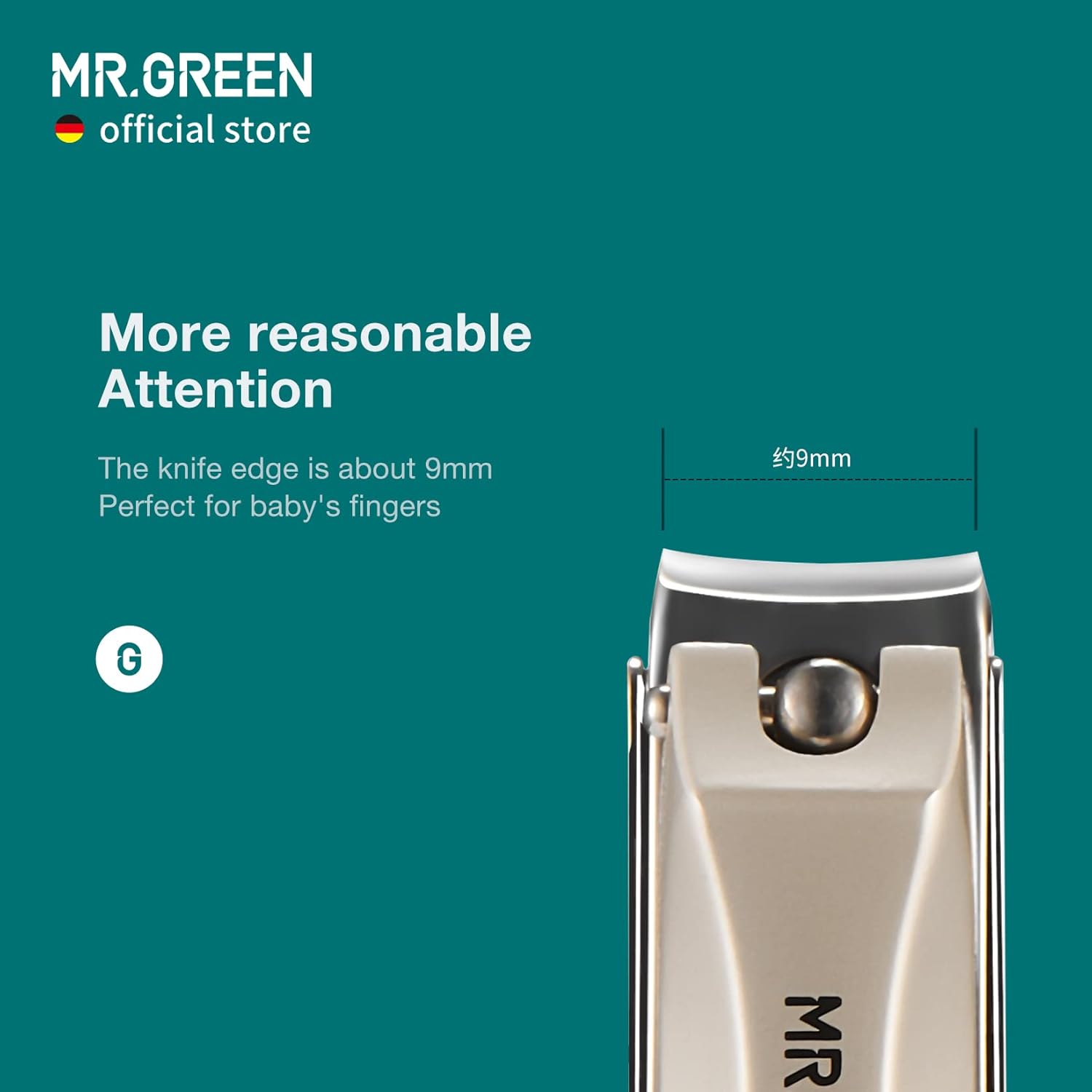 MR.GREEN Baby Safety Nail Clippers Nail Care Clippers Fingernail Cutter Newborn Baby Convenient Nail File Manicure Tools (Baby Nail Clipper+Nano Glass File) - Image 4