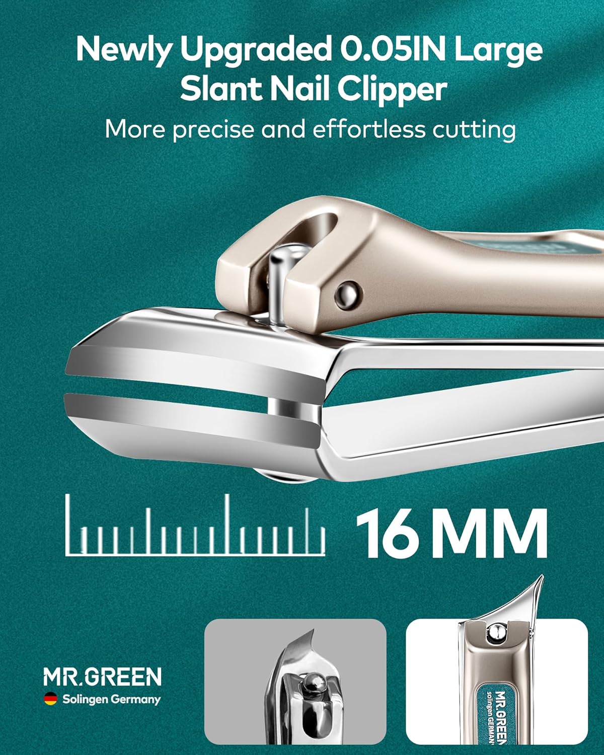 MR.GREEN Ingrown Nail Clippers, Slanted Curved Blade Nail Clippers for Ingrown Nails, Toenail Clippers for Thick Nails, Medical Grade Stainless Steel Professional fingernail Clippers For Men And Women - Image 5
