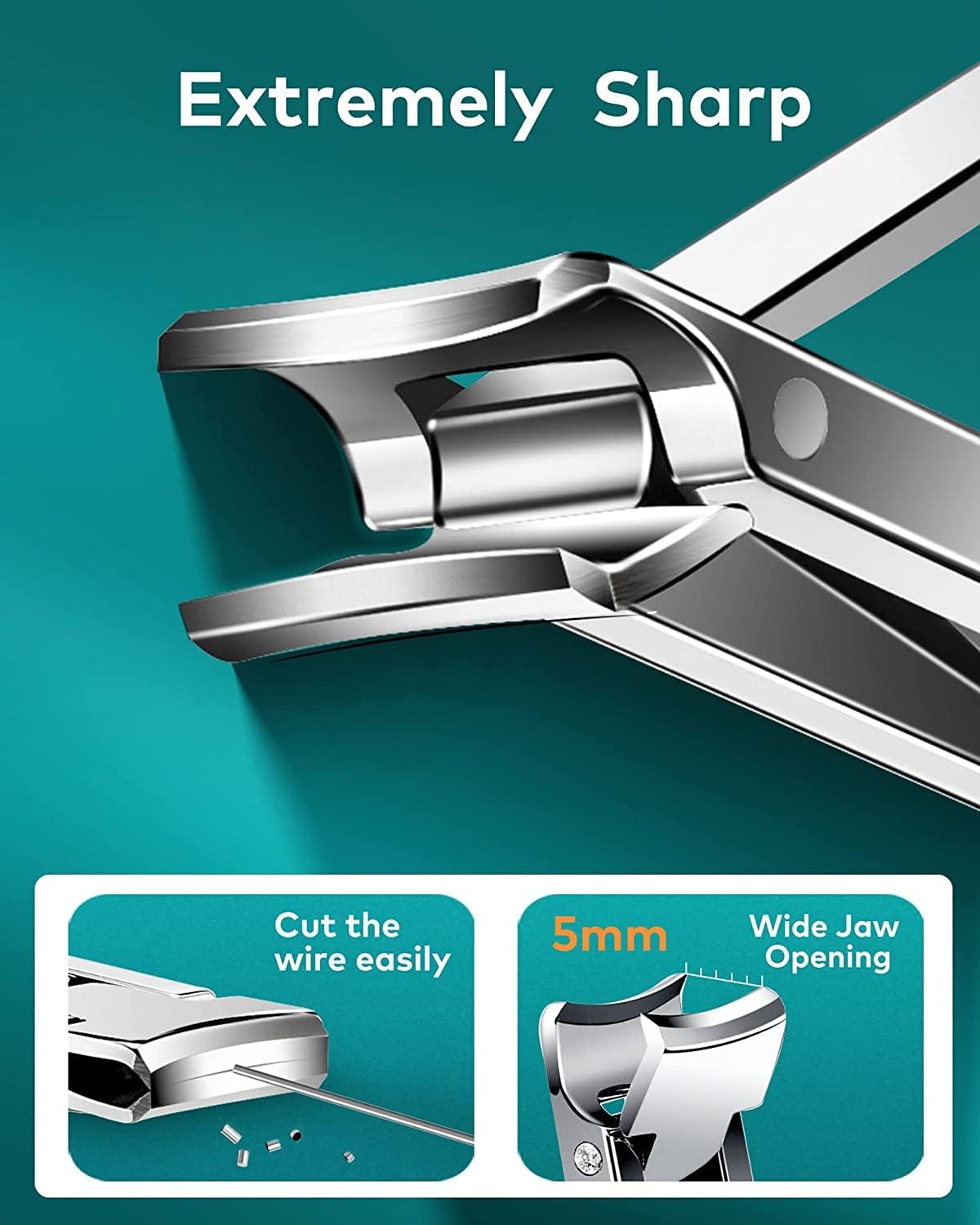 MR.GREEN Portable Nail ClippersMedical Grade Stainless Steel Foldable Nail Cutter Ultra Slim Travel Design - Image 2