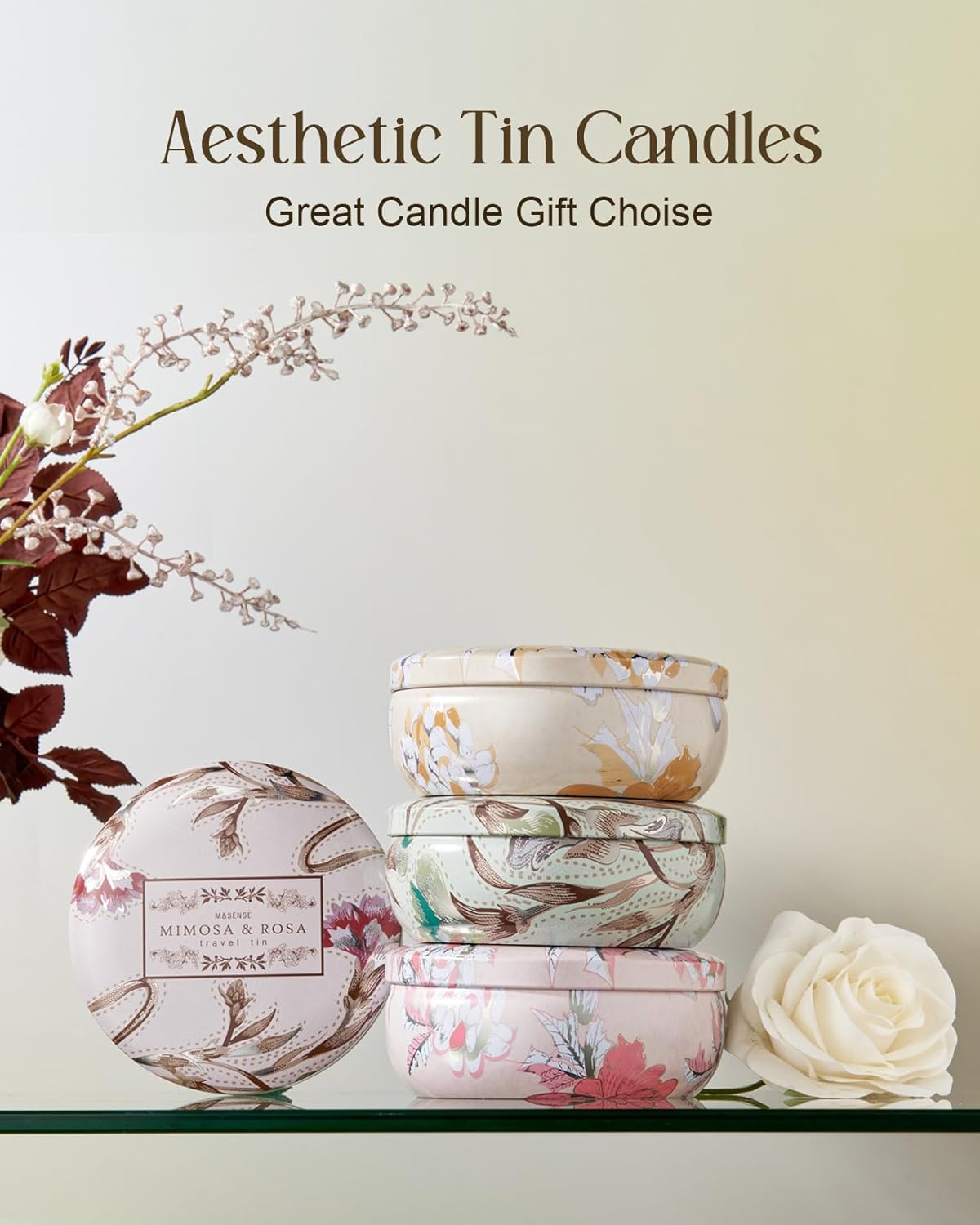 M&SENSE Ocean Waters Scented Candles Large 3 Wick Soy Tin Candle, Over 40 Hour Burning Time, 100% Natural Vegan Wax Relaxing Aromatherapy Aesthetic Candle Gift for Women Men - Image 7