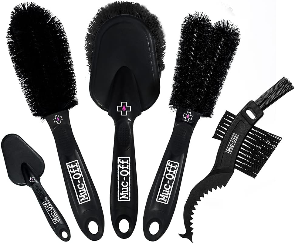 Muc-Off Nano Tech Bike Cleaner 206 5 Piece Premium Brush Kit - Includes 5 Bike Cleaning Brushes With Durable Nylon Bristles And Ergonomic Rubberised Handles To Minimise Impact - Image 5
