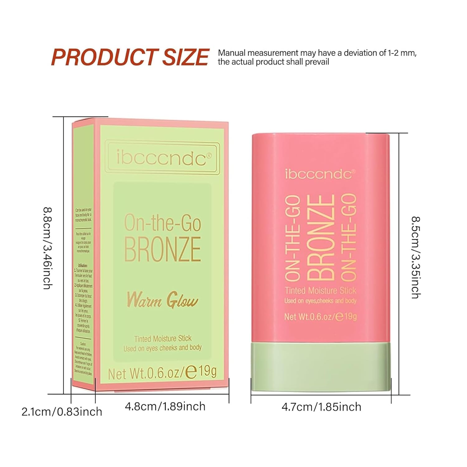 Multi-Use Makeup Bronzer Stick, On-the-Go Glow Bronze Tinted Moisture Stick, Hydrating Solid Moisturizer with Bronze Tint, Natural Bronzed Glow, Blends Effortlessly, for Eyes, Cheeks & Body - Image 9