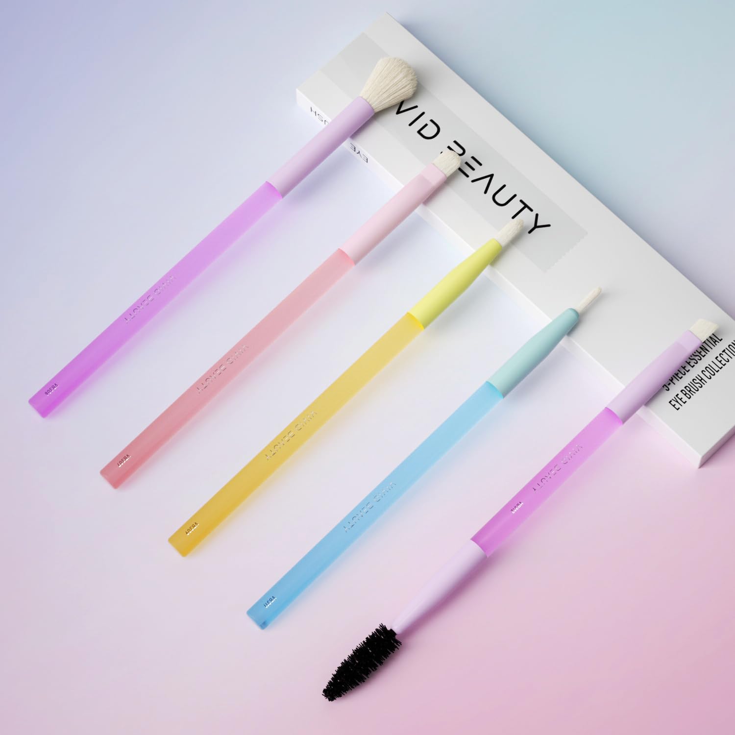 Multicolor Travel 5pcs Eye Makeup Brushes Set– Colorful Blending Eyeshadow Concealer Eyeliner Brow & Lash Dual Ended Brush – Skin Friendly Bristles, Non-Slip Rubber Handles – Ideal Valentine Day Gift - Image 6