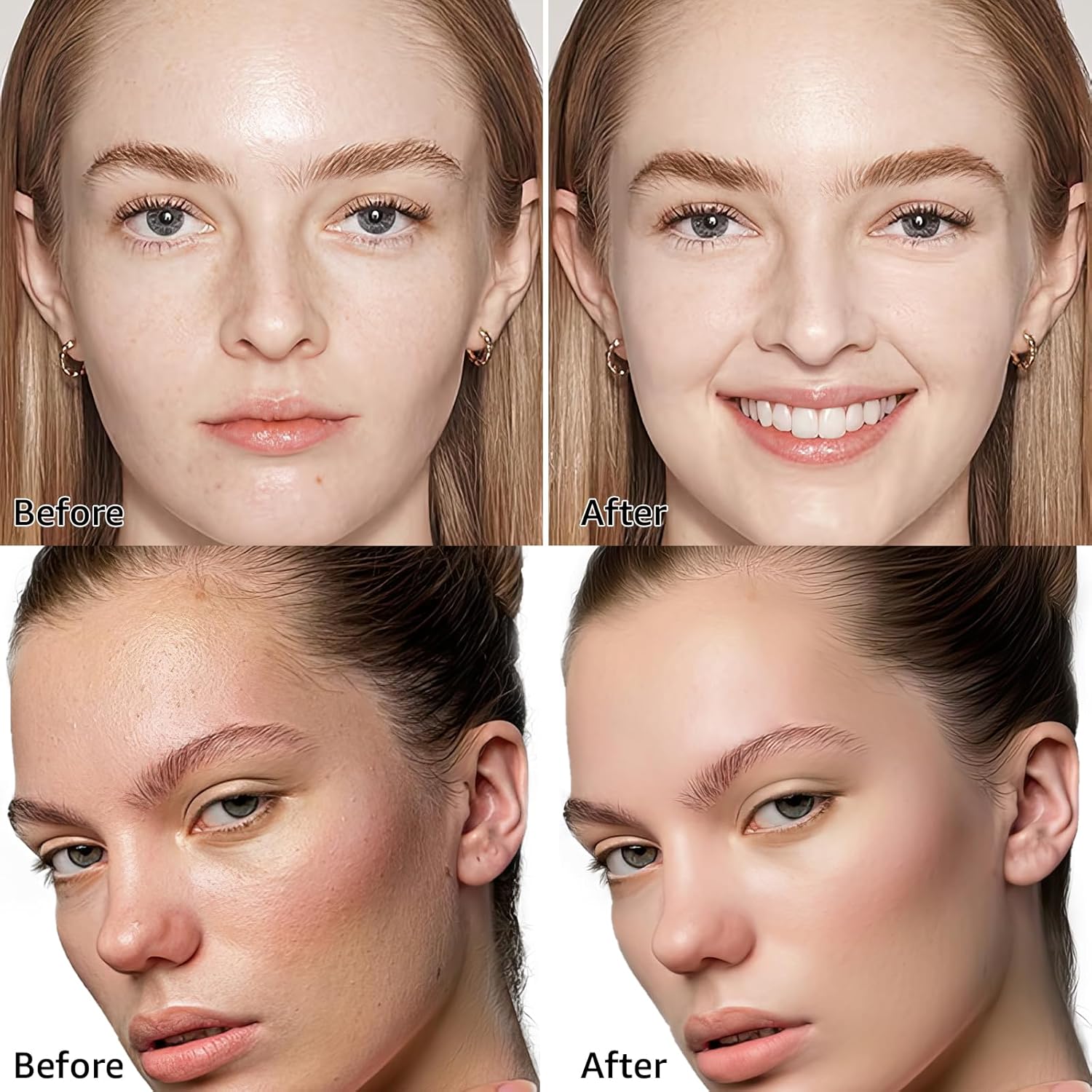 Mushroom Head Air Cushion CC Cream - BB Cream Foundation Makeup Moisturizing Concealer Long Lasting Waterproof With Powder Puff, Even Skin Tone (Natural, Pack of 1) - Image 4
