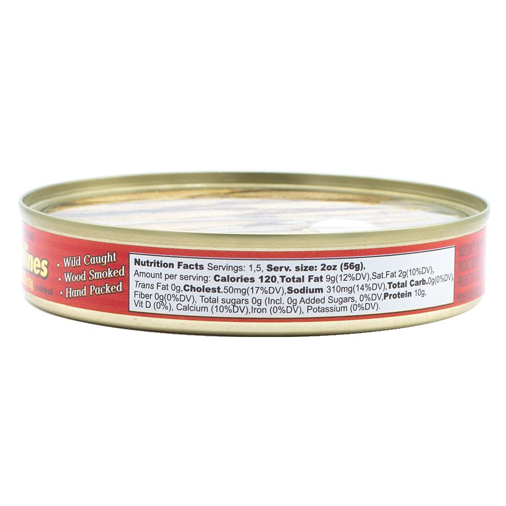 MW Polar Brisling Sardines, Smoked In Olive Oil, 4.23 Oz - Pack of 12 - Image 2