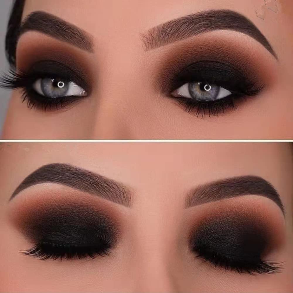 Mysense Single Matte Black Eyeshadow,Pressed Fine Powder Eye Shadow,High Pigment Longwear Single Black Eye Makeup for Day&Night (02) - Image 4