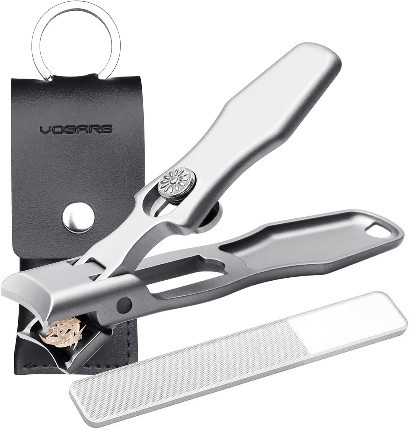 Nail Clippers for Men Thick Nails Large Wide Jaw Opening Toenails Clippers for Seniors Long Handle Heavy Duty Portable Ultra Sharp Fingernail Clipper with Catcher for Adult Women (Silver)