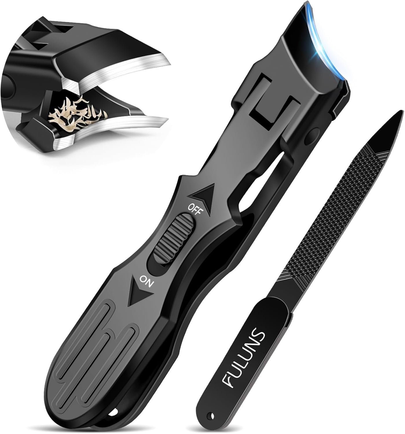 Nail Clippers for Men Thick Nails, Sharp Slanted Curved Toenail Clippers for Seniors Ingrown Nails with Safety Lock Finger Nail Clippers Long Handle Nail Cutter for Women Adult