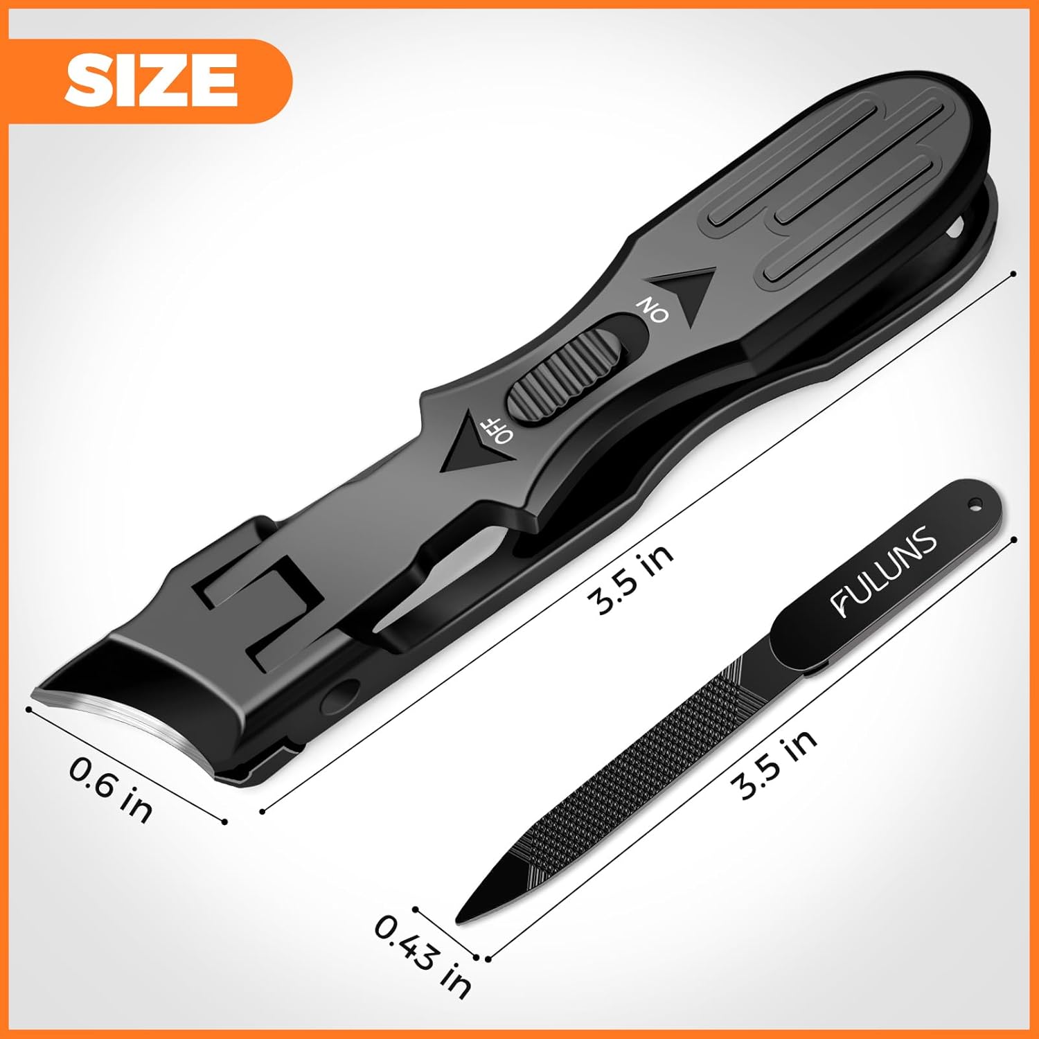 Nail Clippers for Men Thick Nails, Sharp Slanted Curved Toenail Clippers for Seniors Ingrown Nails with Safety Lock Finger Nail Clippers Long Handle Nail Cutter for Women Adult - Image 8