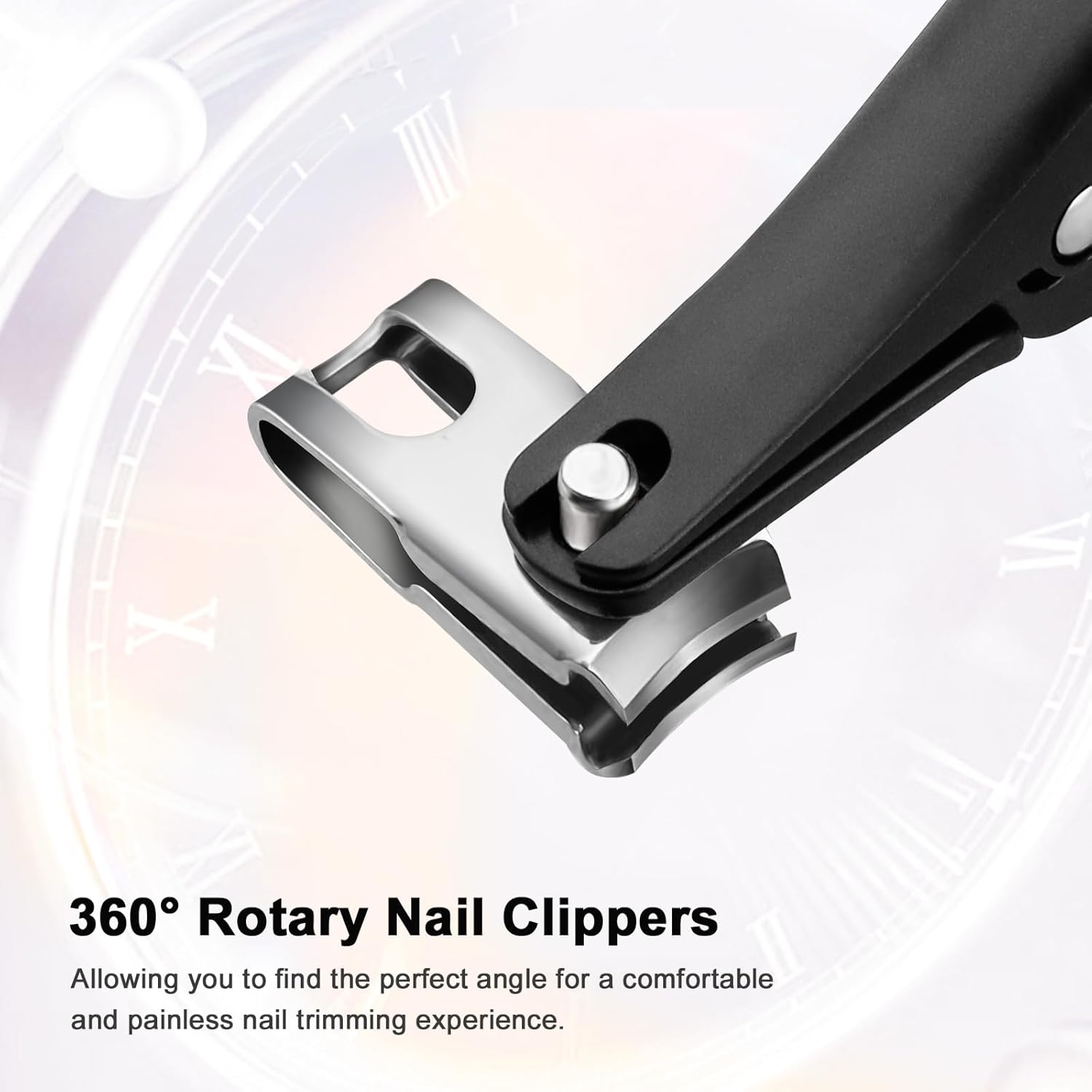 Nail Clippers for Seniors Fingernail and Toenails, 360° Rotating Head Ergonomic Long Handle Premium Steel Nail Trimmer for Men Women - Image 4