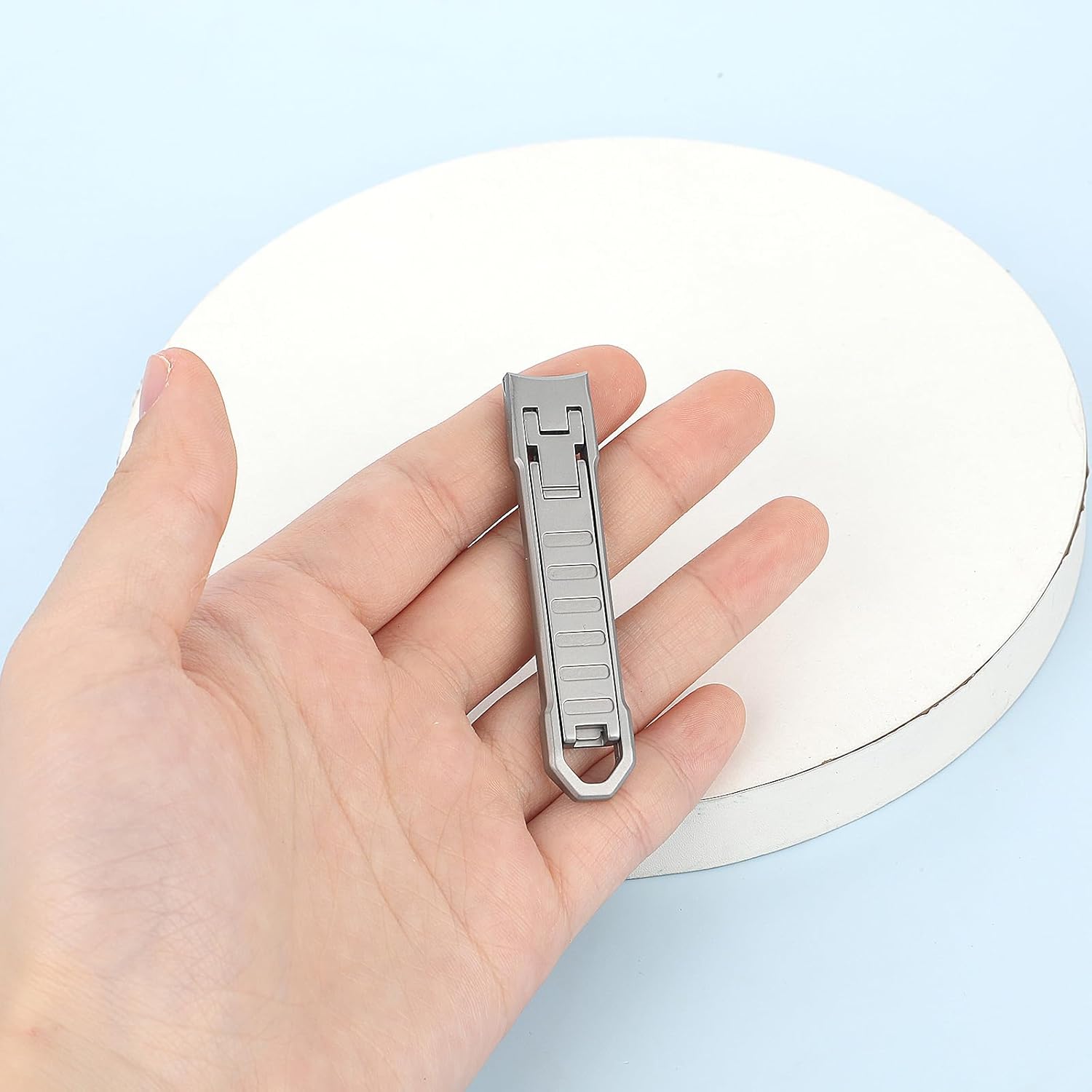 Nail Clippers Ultra Thin Wide Natural Finger Fingernail Clipper Mini Travel Folding Toenail Nail Trimmer Stainless Steel Portable Curved Nail Cutter with Glass File Keychain for Men Women Adult - Image 5