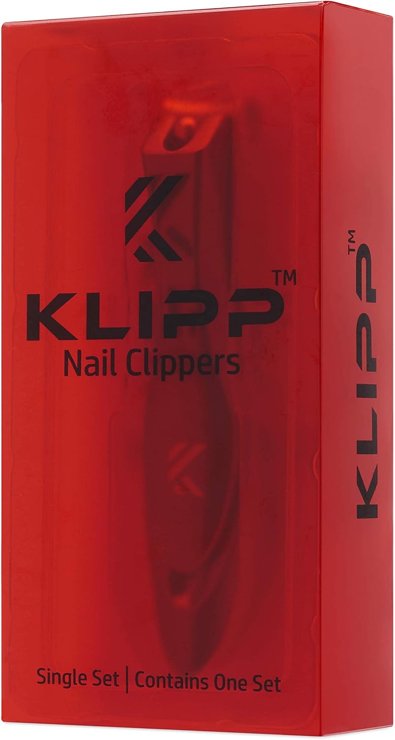 Nail Clippers with Catcher – KLIPP Heavy Duty Stainless Steel Fingernail and Toe Nail Cutter with Curved Surgical Blades and Built-in Nail File – Ergonomic Handle with Wide Jaws for Thick Nails - Image 7